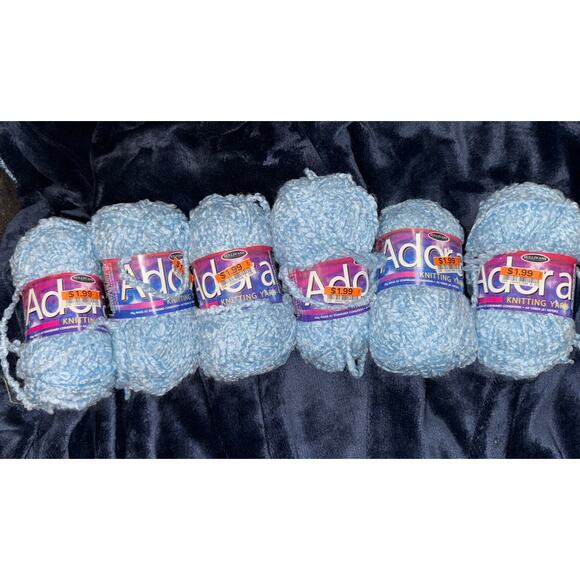 Adora Yarn 6 Skeins Blue Breeze 50 Grams Each - Picture 1 of 4